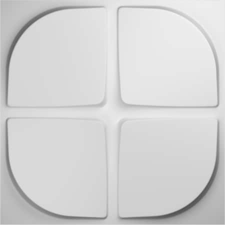Ekena Millwork Edmund EnduraWall Decorative 3D Wall Panel, White, 19 5/8"W x 19 5/8"H WP20X20EUWH